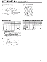 Datasheet 74LS73 manufacturer Hitachi