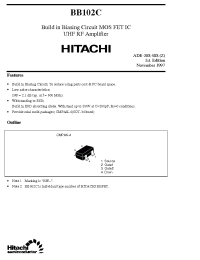 Datasheet BB102C manufacturer Hitachi