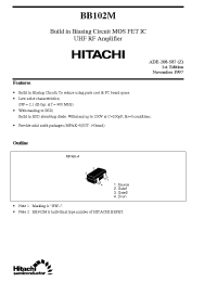 Datasheet BB102M manufacturer Hitachi