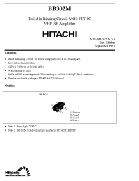Datasheet BB302M manufacturer Hitachi