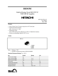 Datasheet BB303M manufacturer Hitachi