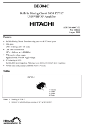 Datasheet BB304C manufacturer Hitachi