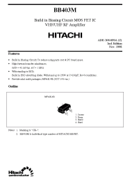 Datasheet BB403 manufacturer Hitachi