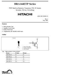 Datasheet BRA124ETP manufacturer Hitachi