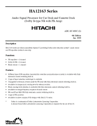 Datasheet HA12166F manufacturer Hitachi