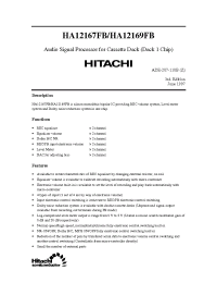 Datasheet HA12167FB manufacturer Hitachi