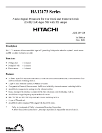 Datasheet HA12175 manufacturer Hitachi