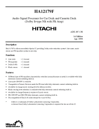 Datasheet HA12179F manufacturer Hitachi