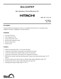 Datasheet HA12187 manufacturer Hitachi