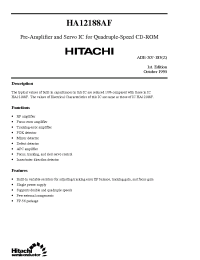 Datasheet HA12188AF manufacturer Hitachi