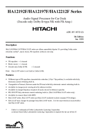 Datasheet HA12192F manufacturer Hitachi