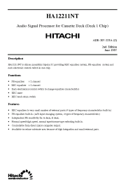 Datasheet HA12211NT manufacturer Hitachi