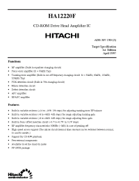Datasheet HA12220F manufacturer Hitachi
