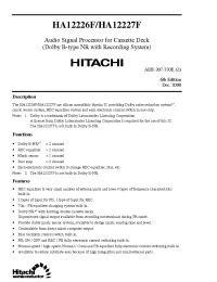 Datasheet HA12227F manufacturer Hitachi