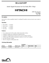 Datasheet HA12231FP manufacturer Hitachi