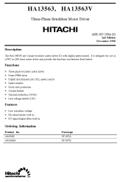 Datasheet HA13563V manufacturer Hitachi