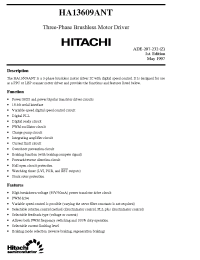 Datasheet HA13609ANT manufacturer Hitachi
