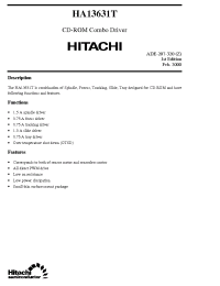 Datasheet HA13631T manufacturer Hitachi
