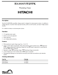 Datasheet HA16103FPJ manufacturer Hitachi