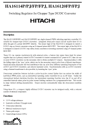 Datasheet HA16114PJ manufacturer Hitachi