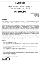 Datasheet HA16148PS manufacturer Hitachi