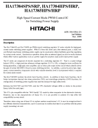 Datasheet HA17385HPS manufacturer Hitachi