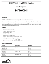 Datasheet HA17393F manufacturer Hitachi