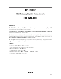 Datasheet HA17408P manufacturer Hitachi