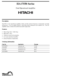 Datasheet HA17558 manufacturer Hitachi