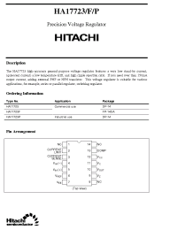 Datasheet HA17723F manufacturer Hitachi