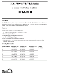 Datasheet HA17800V manufacturer Hitachi
