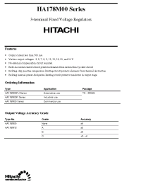 Datasheet HA178M00P manufacturer Hitachi