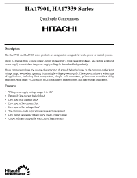 Datasheet HA17901FPK manufacturer Hitachi
