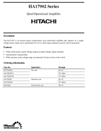 Datasheet HA17902FP manufacturer Hitachi