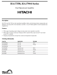 Datasheet HA17904FP manufacturer Hitachi
