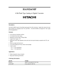 Datasheet HA19216MP manufacturer Hitachi
