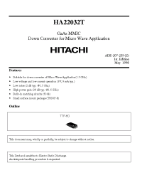 Datasheet HA22032T manufacturer Hitachi