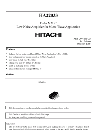 Datasheet HA22033 manufacturer Hitachi