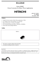 Datasheet HA22040 manufacturer Hitachi