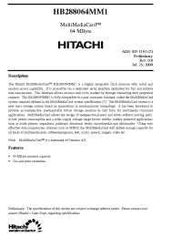 Datasheet HB288064MM1 manufacturer Hitachi