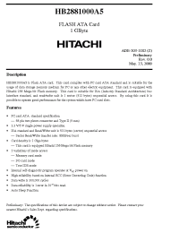Datasheet HB2881000A5 manufacturer Hitachi
