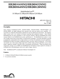 Datasheet HB28D064MM2 manufacturer Hitachi