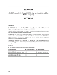 Datasheet HCD66108BP manufacturer Hitachi