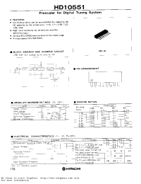 Datasheet HD10551 manufacturer Hitachi