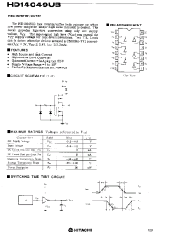 Datasheet HD14049UB manufacturer Hitachi