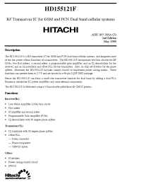 Datasheet HD155121F manufacturer Hitachi