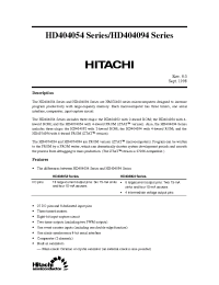 Datasheet HD404054S manufacturer Hitachi
