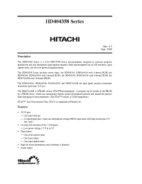 Datasheet HD404354 manufacturer Hitachi