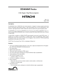 Datasheet HD4048412 manufacturer Hitachi