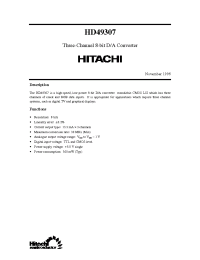 Datasheet HD49307 manufacturer Hitachi